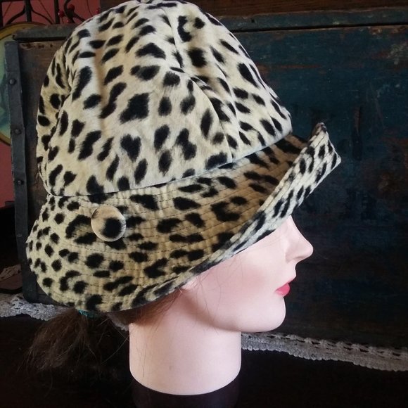 Vintage Leopard Hat Lawrence of London Original - Picture 3 of 8